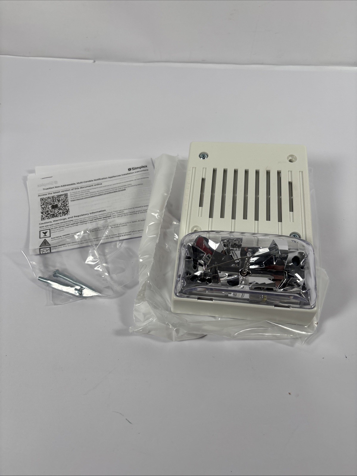 Simplex 4906-9130 Ceiling Mount Multi-Candela Horn Strobe – White 0743257