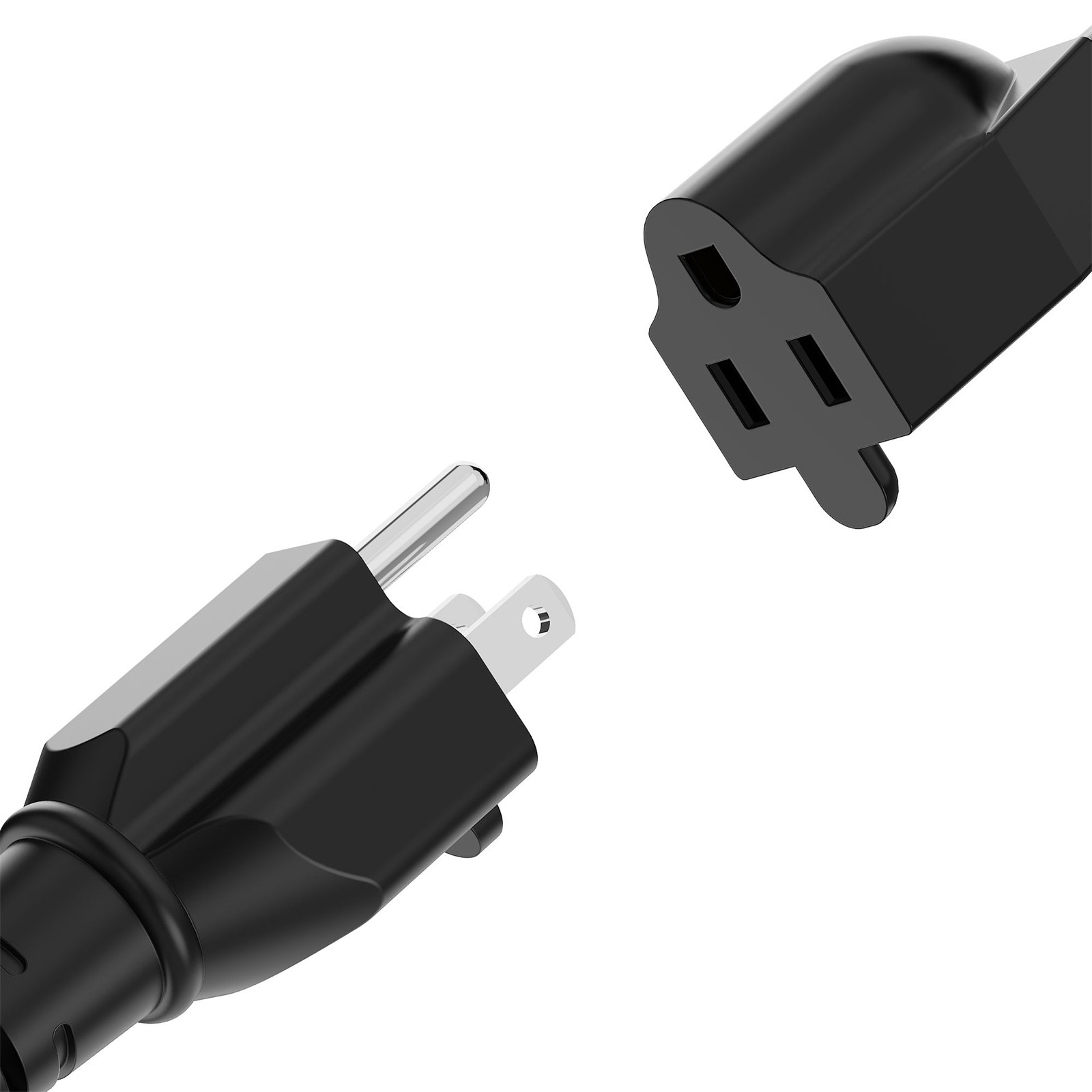 15A 12AWG AC Port Plug, 125V RV Shore Power Inlet Socket Electrical Ends Adapter