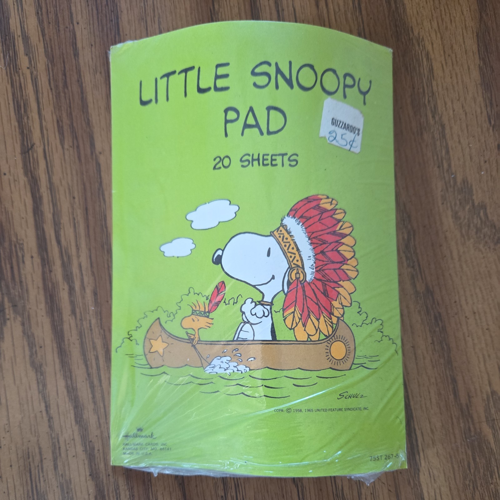 Vintage Peanuts Little Snoopy Pad Notepad Woodstock 1965 Hallmark NEW!!