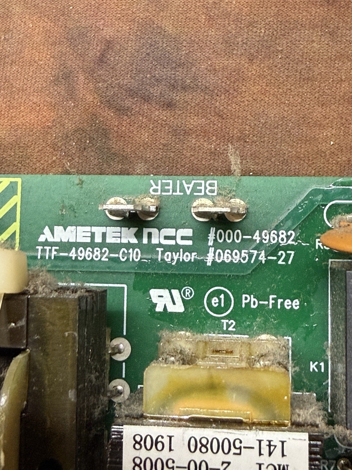 Taylor X69574 SER Power Board Used