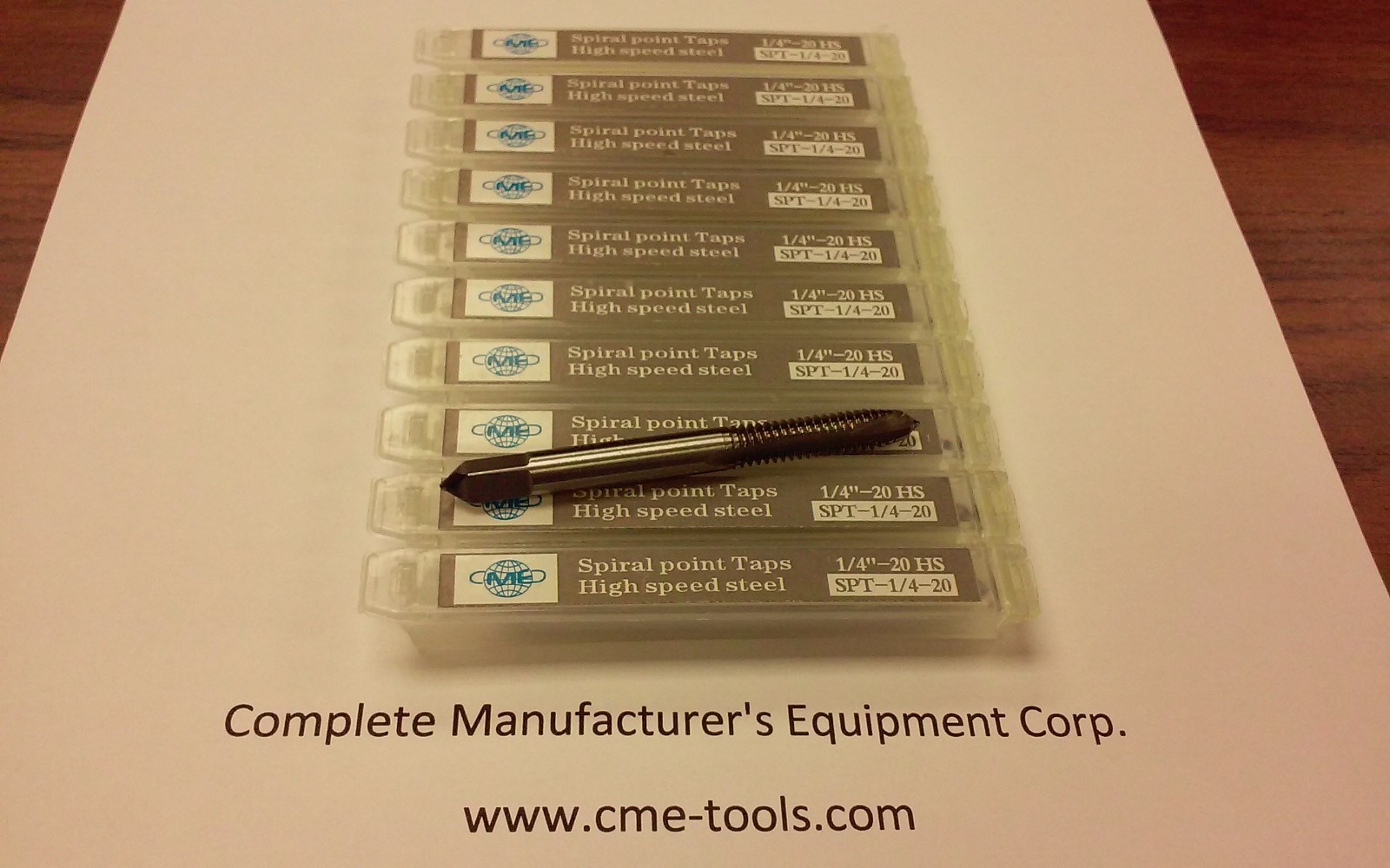 Spiral Point Taps 1/4″-20 plug 2flt 10pcs HSS H3 #SPT-1/4-20-new