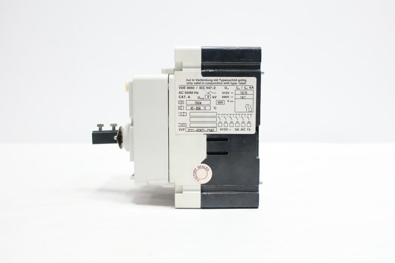 Siemens VDE0660/IEC947-2 3VF3111-6DN71-0AA0 Manual Starter 40-80a Amp