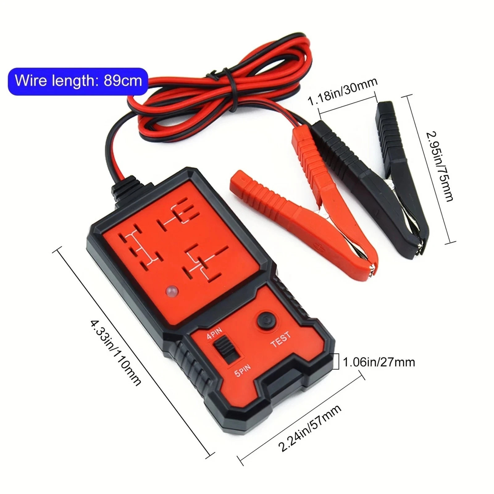 12V Automotive Relay Tester 4/5 Pin LED Car Diagnostic Relay Testing Tool