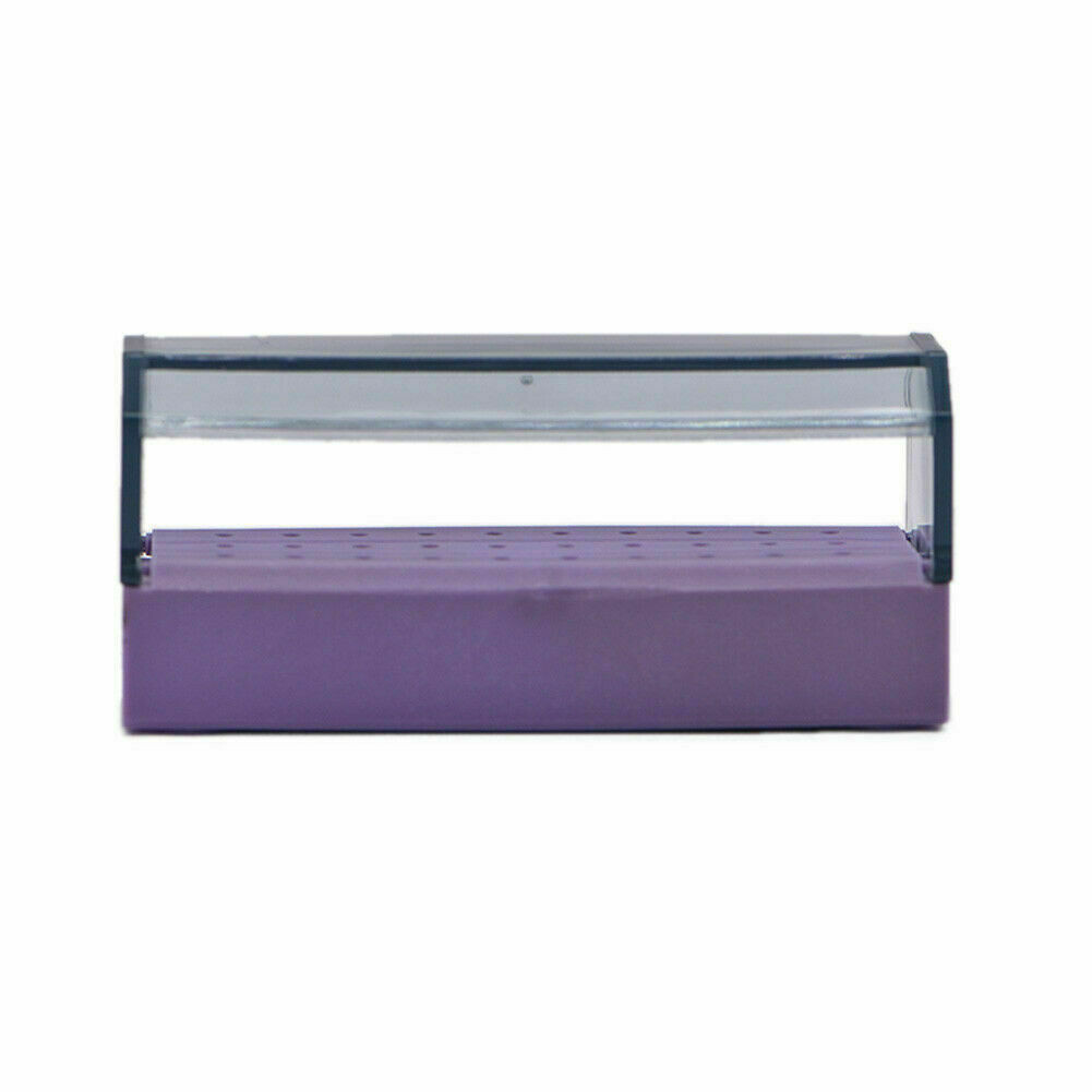 30 Holes Dental Plastic Box Bur Block Case Drill Disinfection Holder With Cover