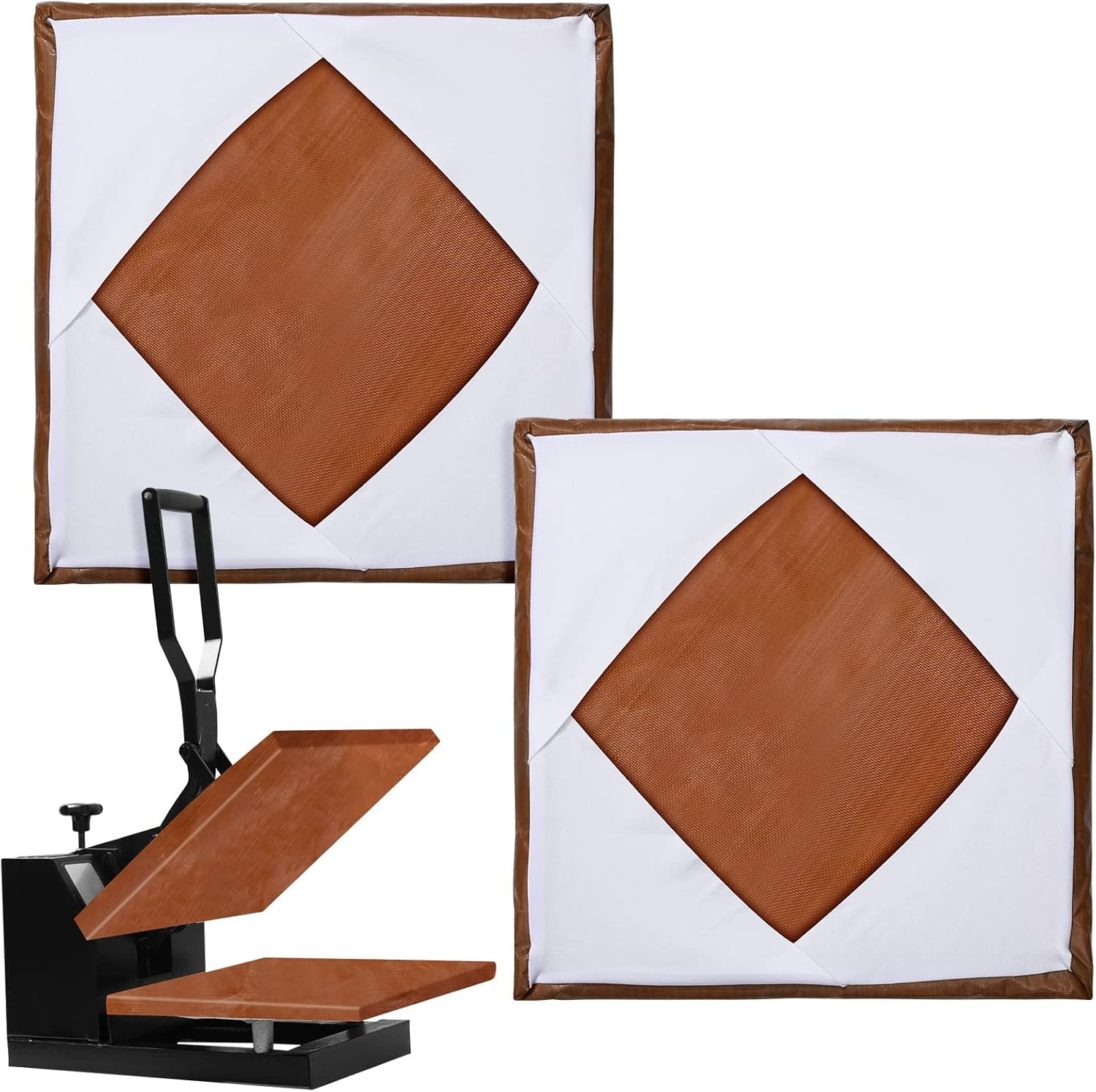 2 Pcs Wrap Cover for Heat Press Platen 15 x 15 Inch Heat Resistant Reusable S
