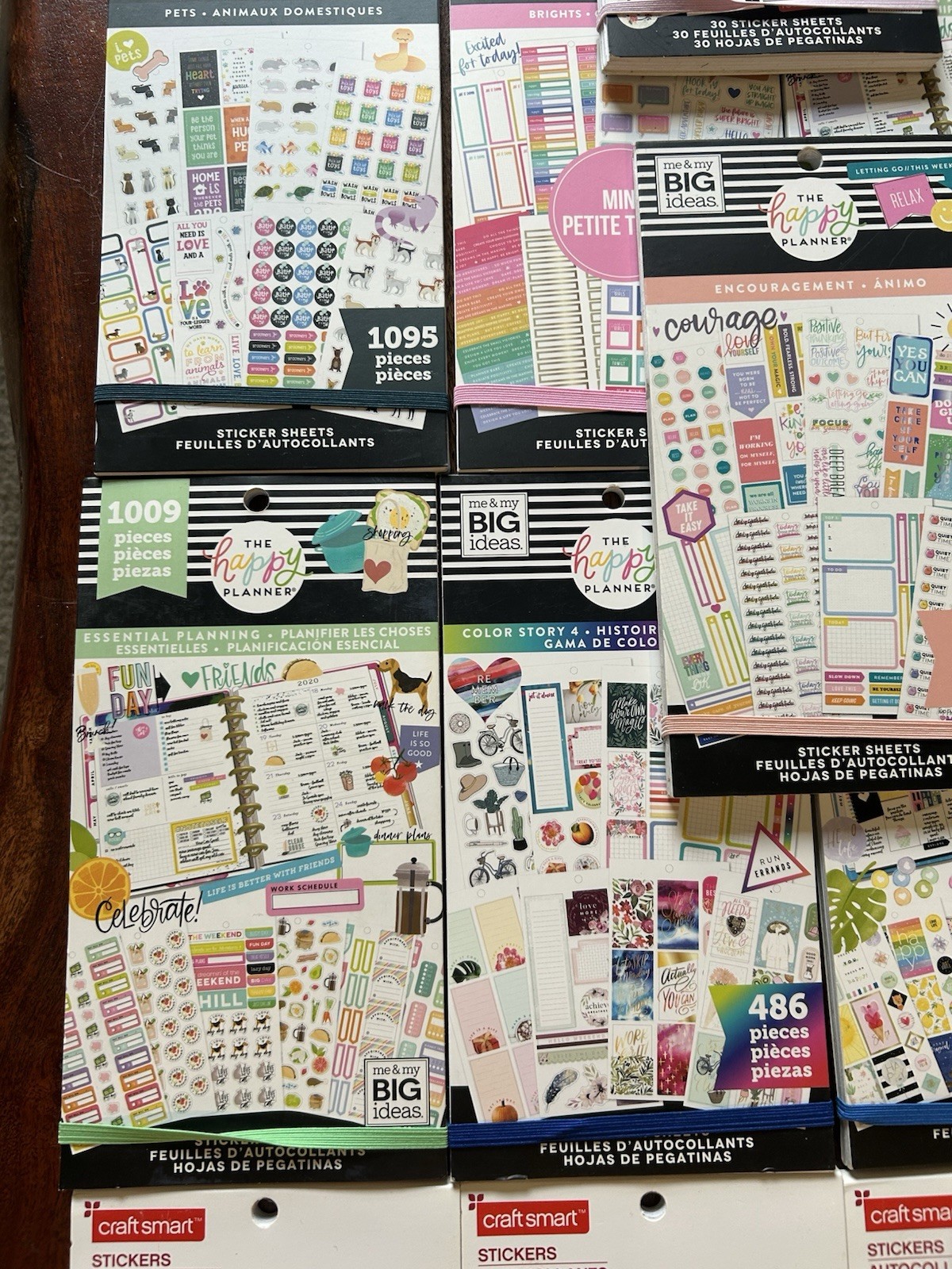 Planner Sticker Books Lot Of 18 The Happy Planner & Craftsmart