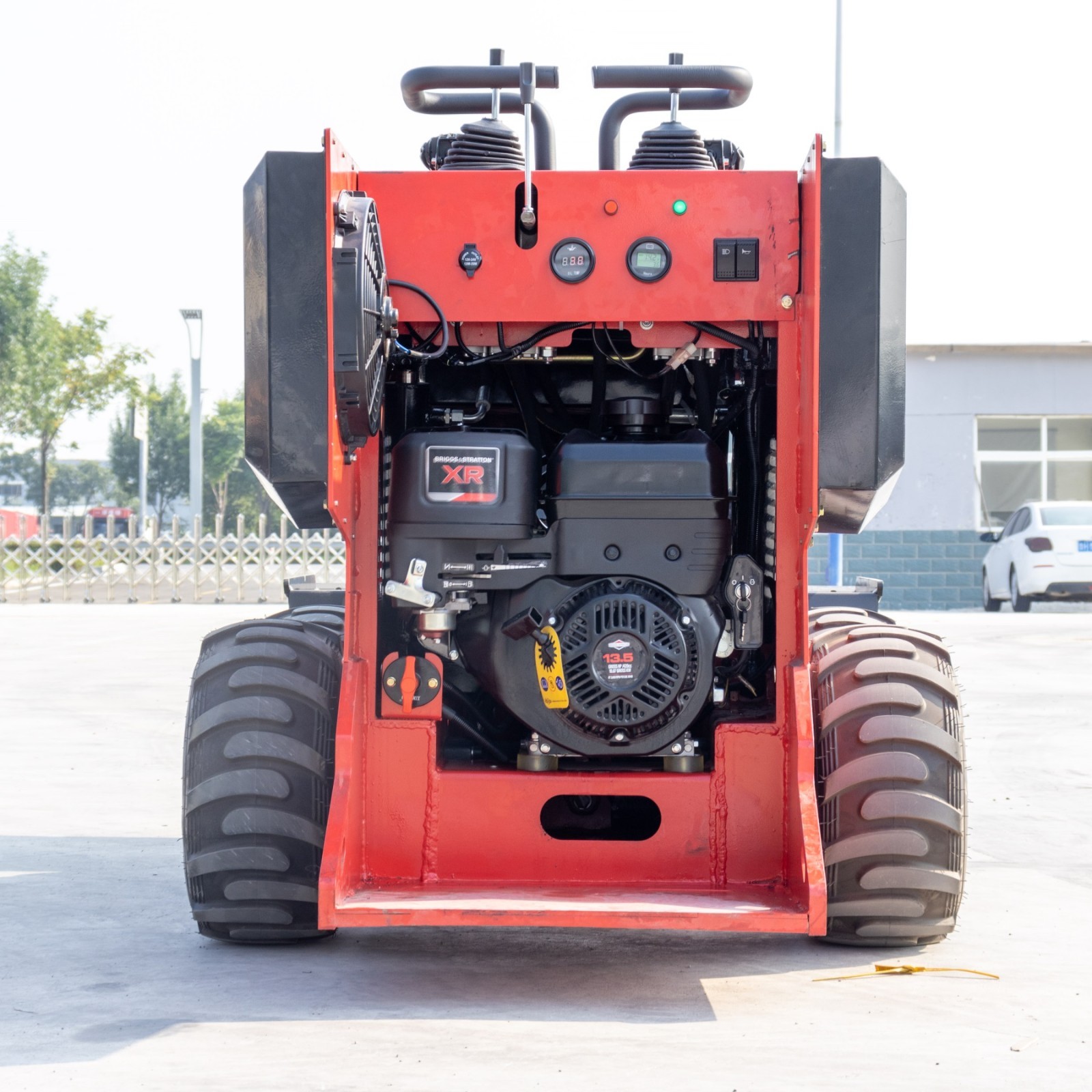 Free Shipping 320kg Wheel Mini Skid Steer Loader Stand On 13.5HP b&s Engine