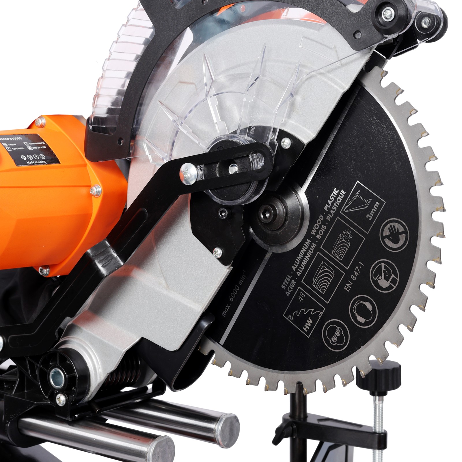10″Dual Bevel 2 Speed Sliding Miter Saw w/LED,48T Blade,0-45°Bevel,5000/3200 RPM