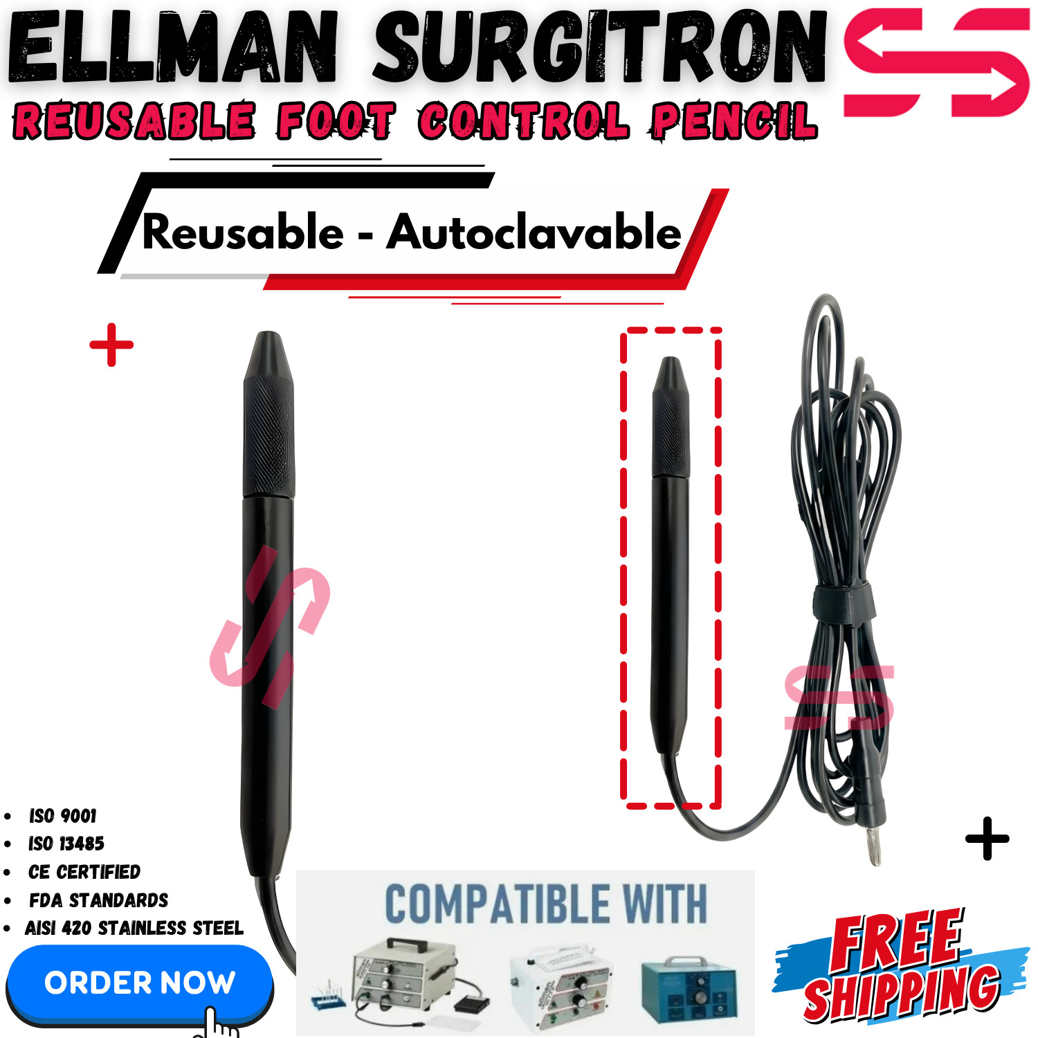 Ellman Surgitron FFPF Handpiece Reusable Autoclavable Cautery Pencil – FAST SHIP