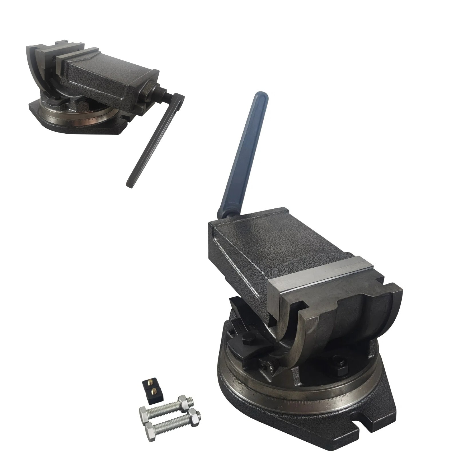 6 Inch Tilting and Swiveling Milling Bench Vice 0-90 Degrees Flat Vice