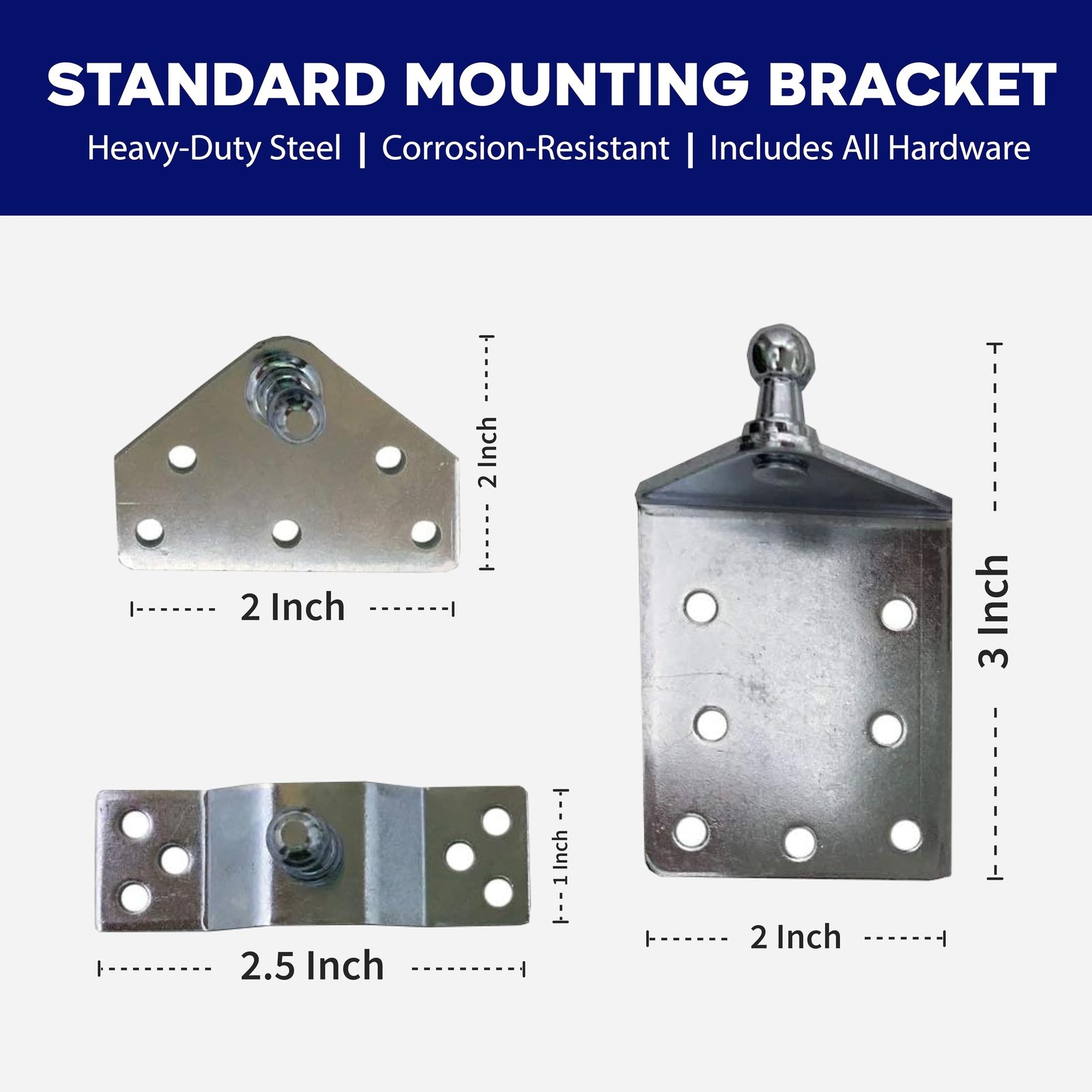 Hatchlift Mounting Brackets – Adjustable Shock Mount Kit with Ball Studs, Nyl…