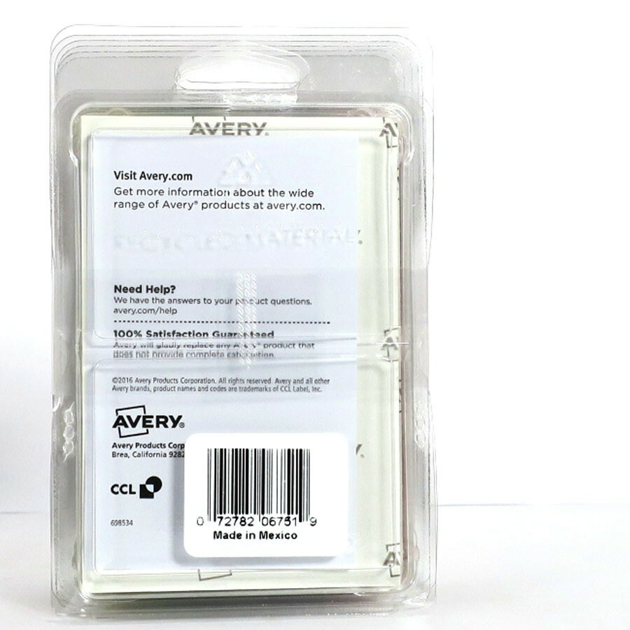 Avery 6751 Foil Star Labels, 1/2 Dia, Red, Blue, Silver, Green, Gold, (6 Packs)