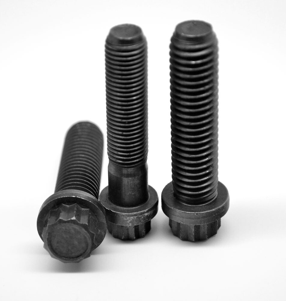 M12 x 1.75 x 50 Coarse Class 12.9 12-Point Flange Screw Black Oxide
