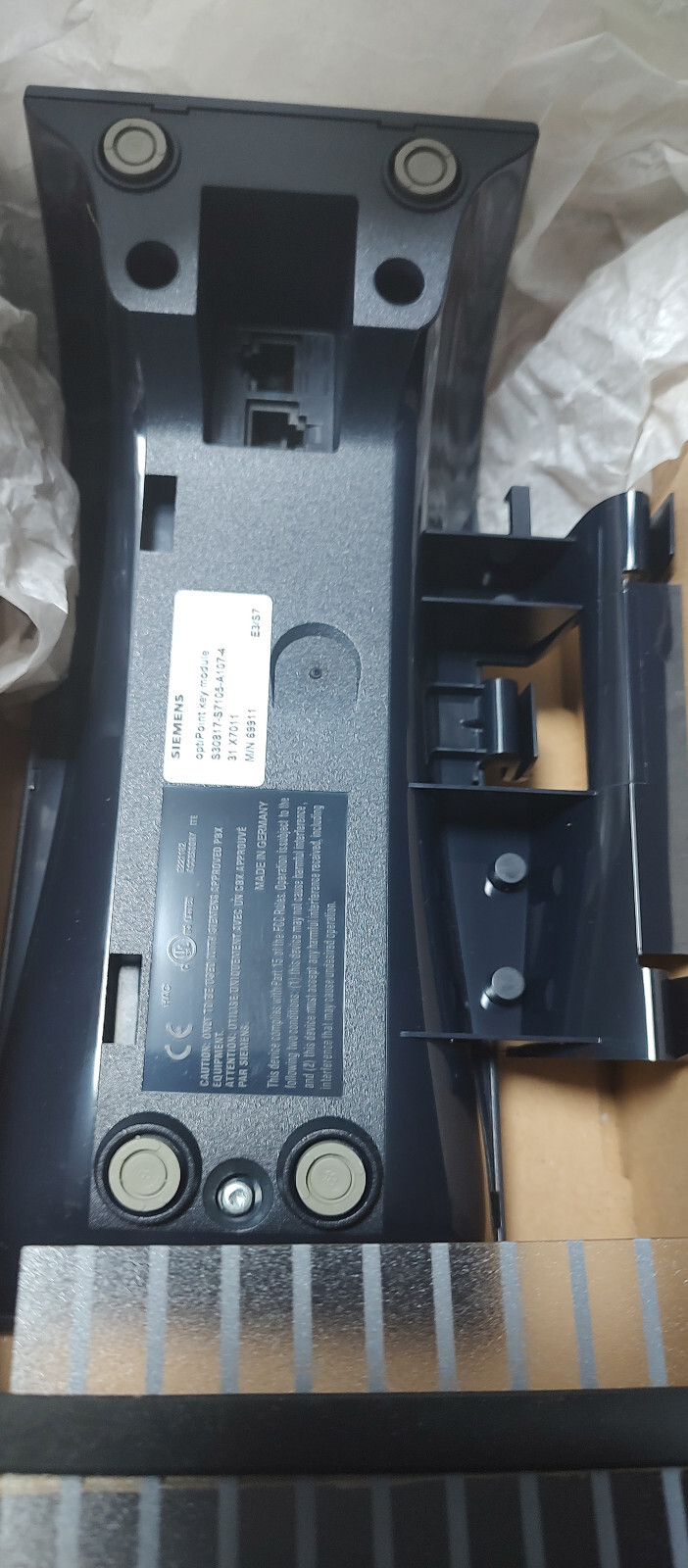 Siemens 69911 key module for Optipoint phones, Mangan grey, NOS in box, USA