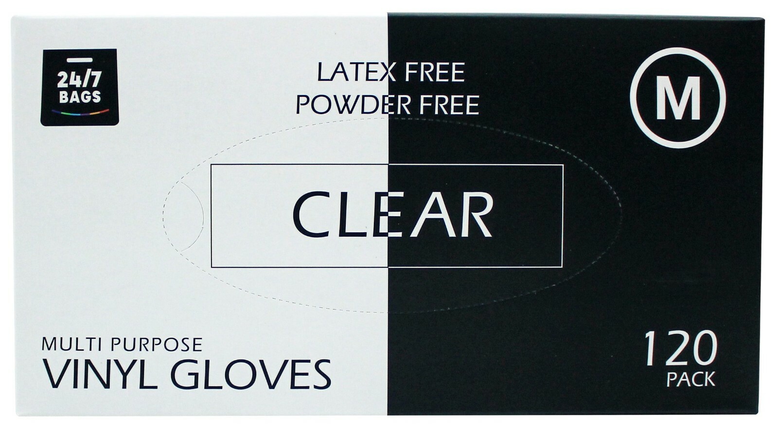 120 Vinyl Disposable Gloves, Sizes Small- X-Large, Latex Free, Powder Free