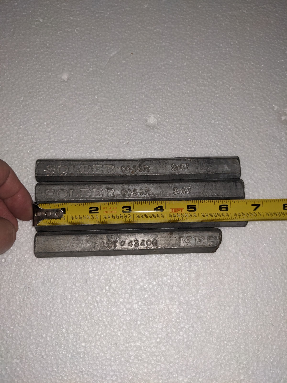 4 pieces of 1.9 Lbs Kester SN 63 Pb 37 Tin Lead Solder Bars