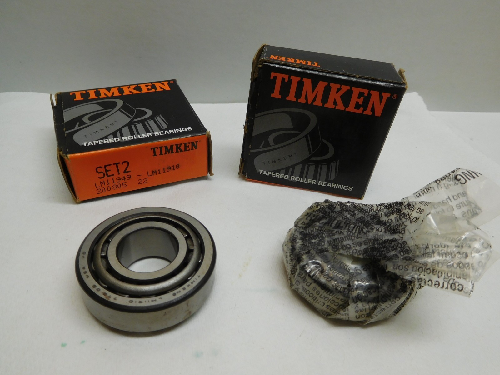 Lot of 2 Timken LM11949 / LM11910 – Set 2 – New in Box – 2 Bearings & 2 Cups