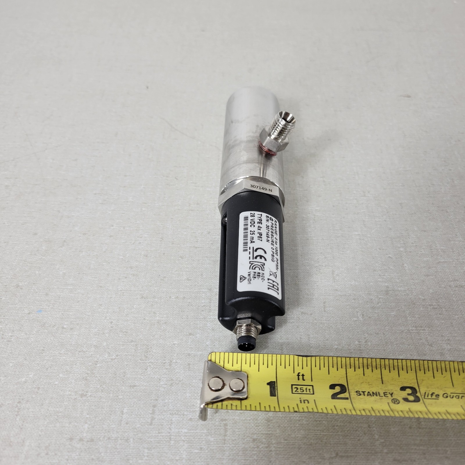 GE Panametrics VeriDri Moisture Transmitter 0-1000 PPMv 4-20mA 28VDC 1/4″ Swagel