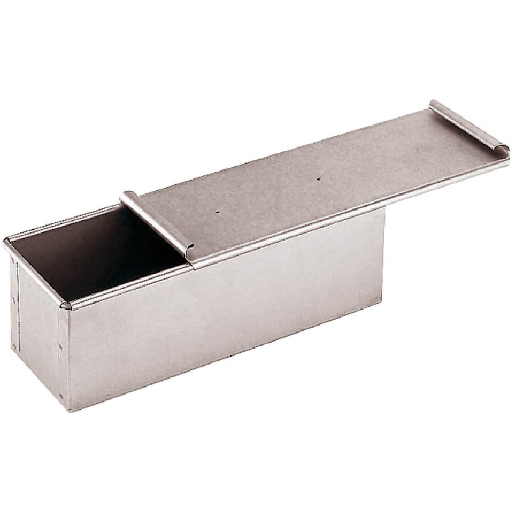WORLD CUISINE ALUMINIZED STEEL BREAD PAN WITH LID, 11-7/8″ X 4″ X 4″ 41750-30