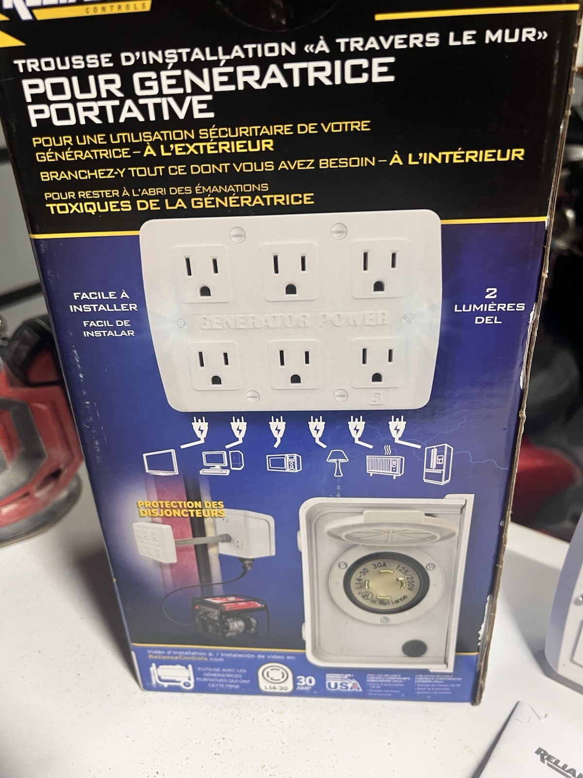 Reliance Controls WKPBN30 Through-the-Wall Kit 30A 125/250V