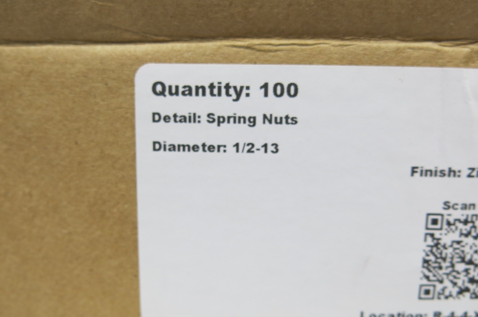 (100) Strut Channel Nuts 1/2-13 Standard Spring Zinc Plated Unistrut Nut