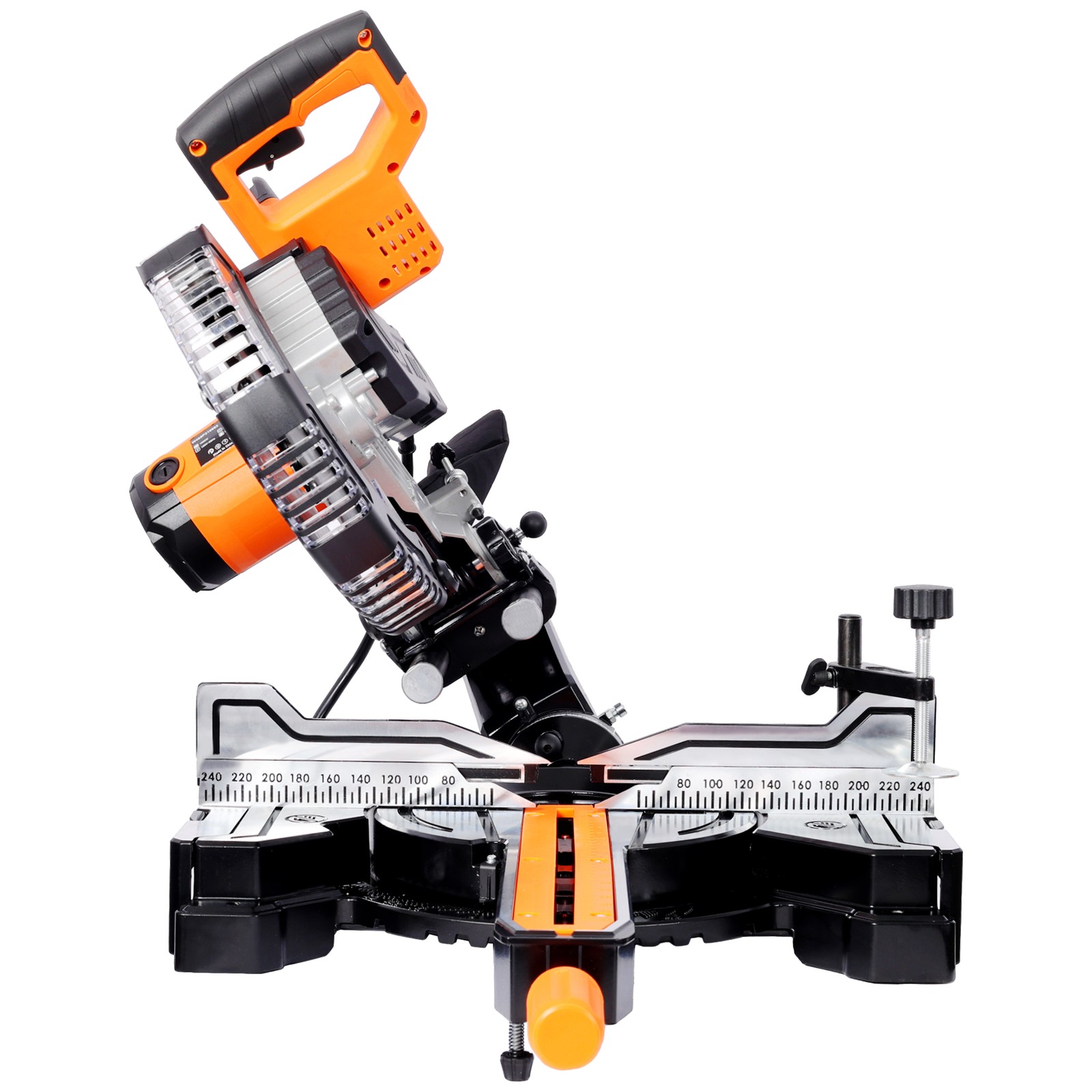 10″Dual Bevel 2 Speed Sliding Miter Saw w/LED,48T Blade,0-45°Bevel,5000/3200 RPM