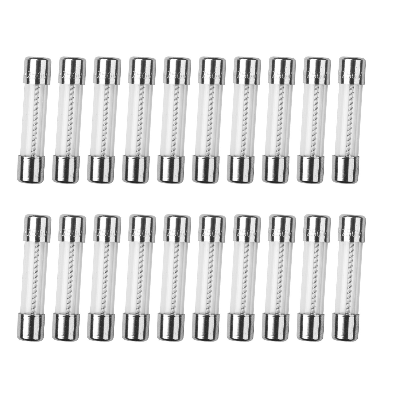 20Pcs T2AL250V 2A 250V SLOW Blow Glass Fuse 6X30mm 2 amp T2AL Time Delay Fuse