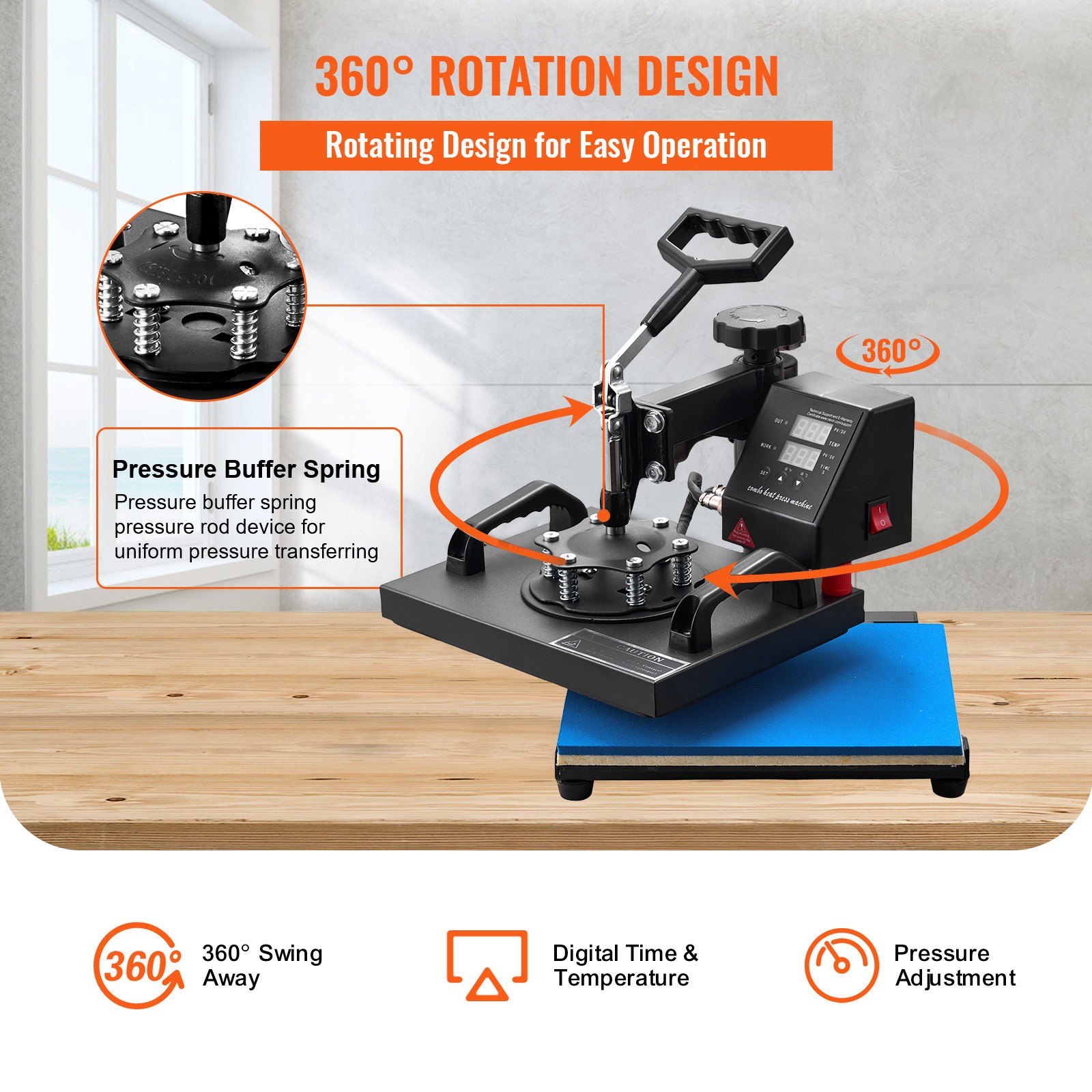 Uimoso DUAL DIGITAL HEAT PRESS MACHINE T-SHIRT SUBLIMATION PRINTER TRANSFER