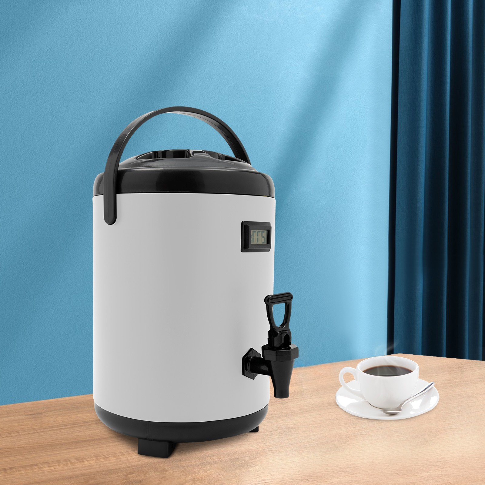 8L/2.11gal Insulated Beverage Dispenser With Lid, Cold And Hot Drink Dispenser