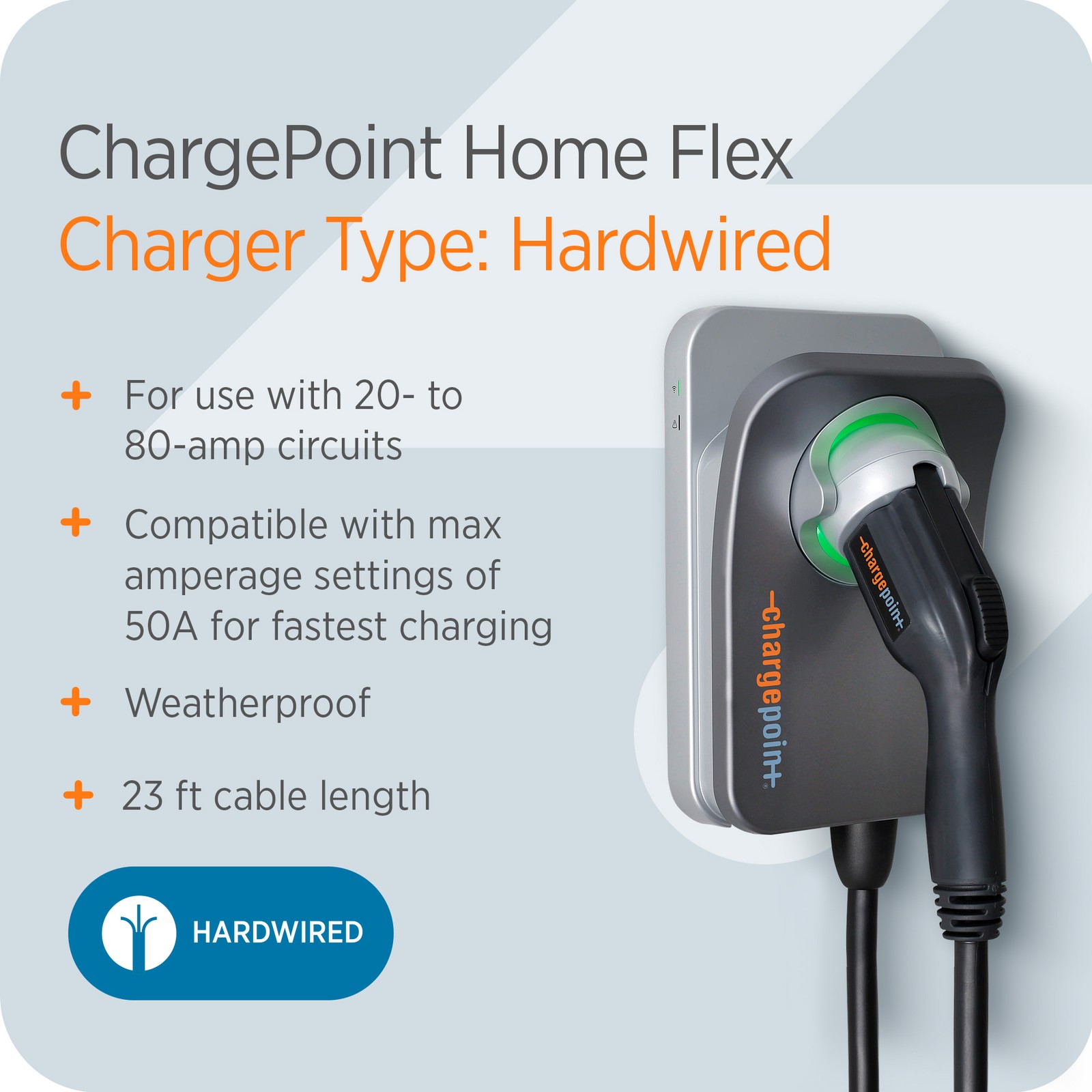 ChargePoint 240V Smart Flex Hardwire Charge Station for 20-80A Breakers (Used)
