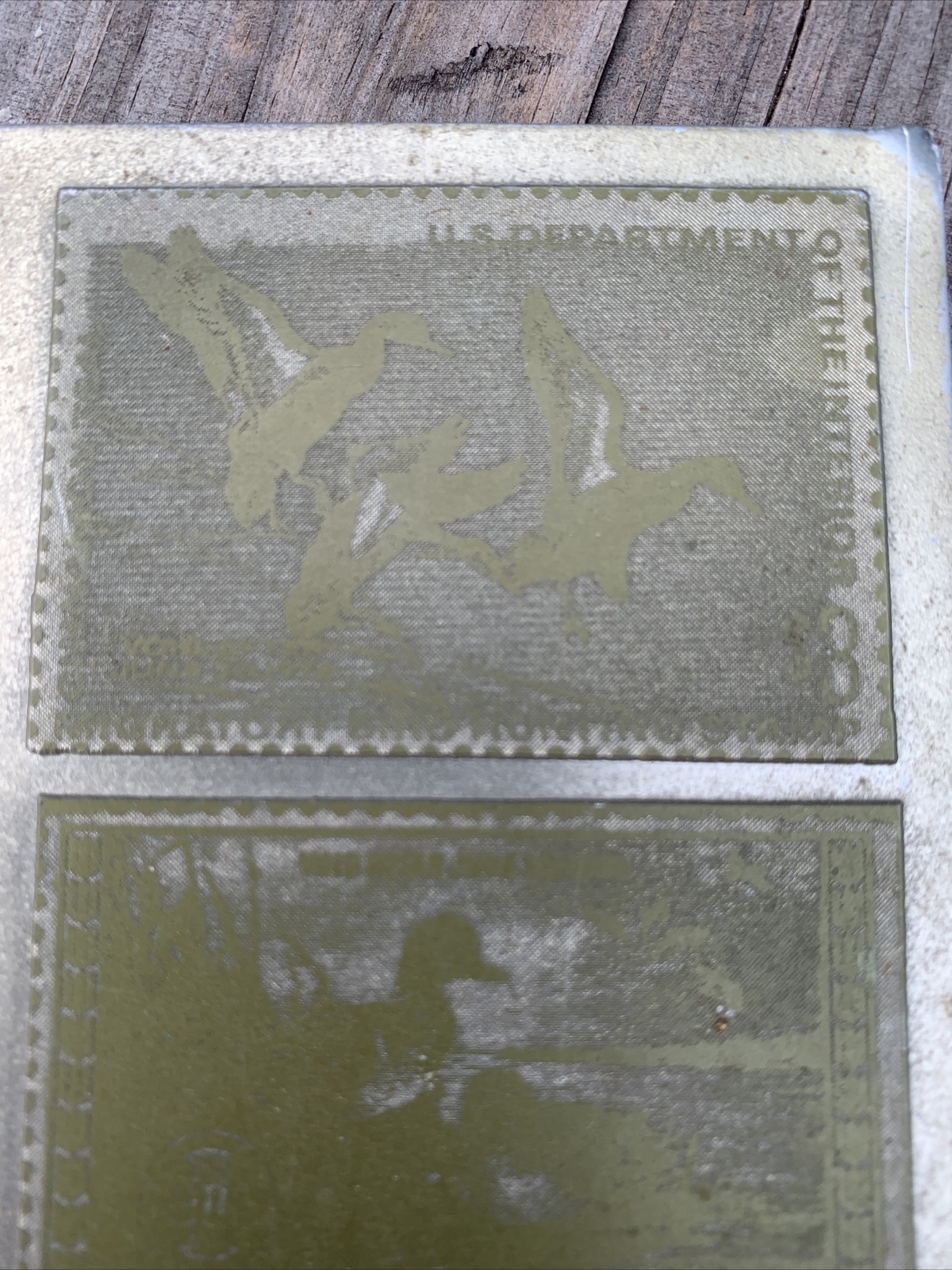 Vintage Federal Duck Stamp Micro Metal Photoengravers Plate 15.5 In X 12.5 In