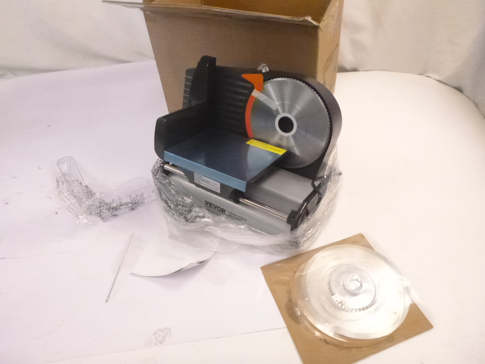 Vevor Deli Meat Slicer 1A-FS201Q 180W w/ Pair Premium SUS420 Blades