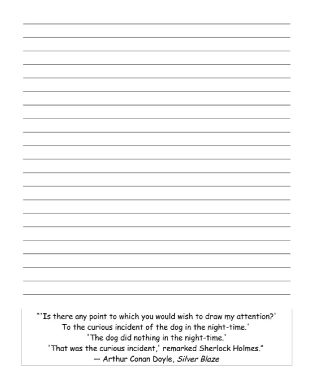 Sherlock Holmes Quotes Journal 8×10 Inches 177 Ruled Blank Pages Diary Notebook