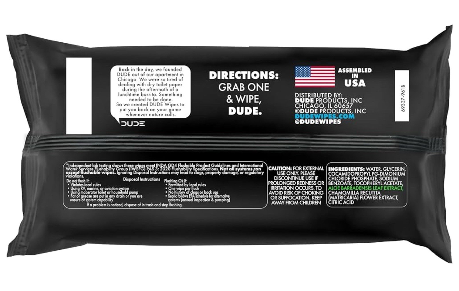 DUDE Wipes XL Flushable Wipes Fragrance Free 48 Ct