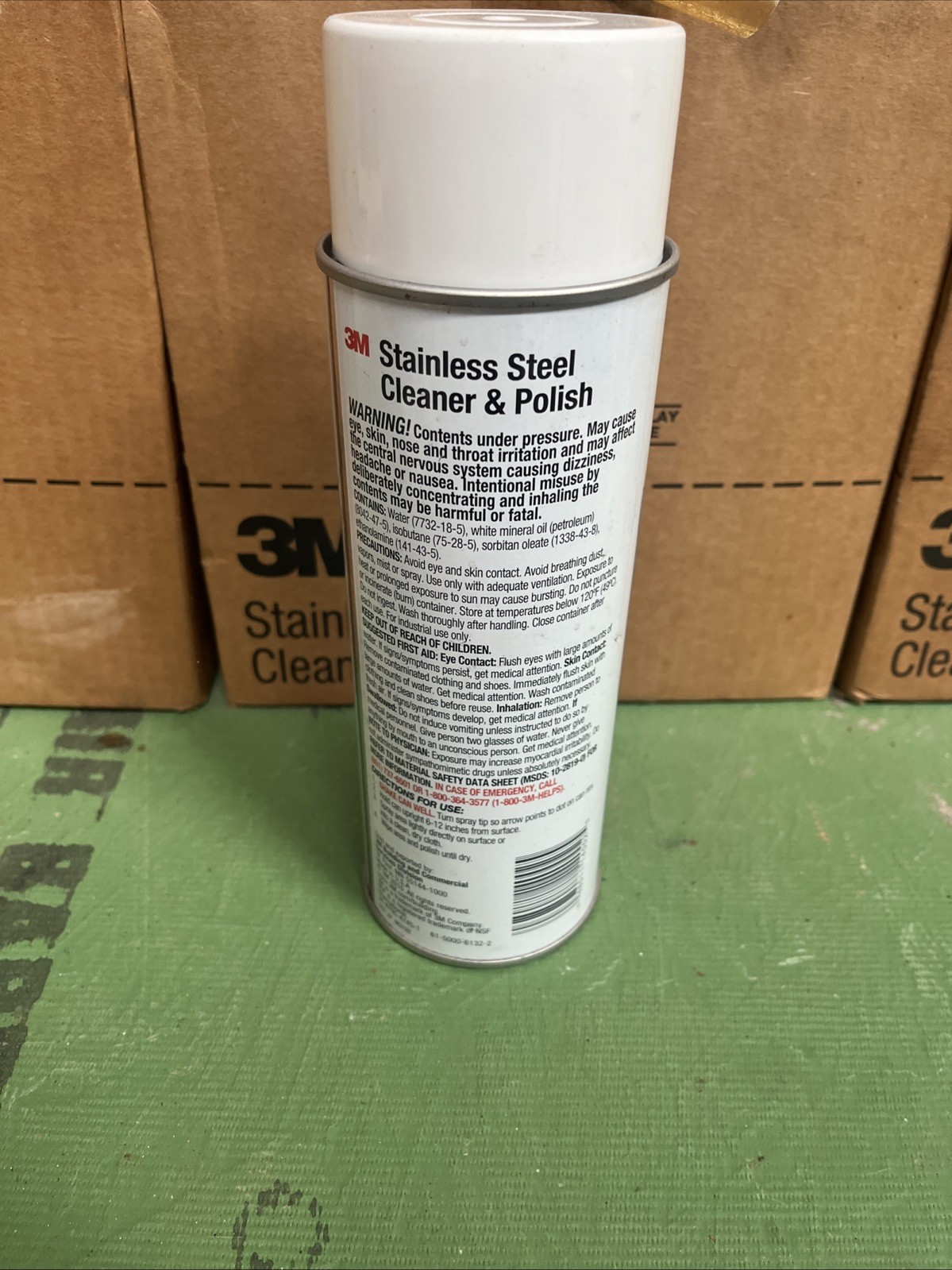 3M Stainless Steel Cleaner And Polish 21 Oz Cans Case Of 12 New