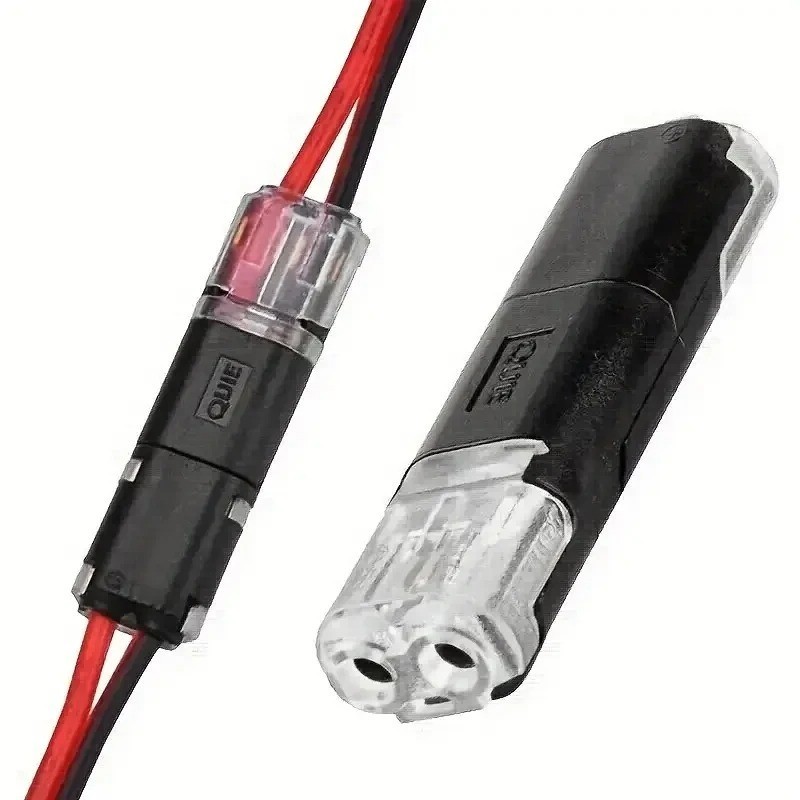 100pcs Double-Wire Plug-in Connector, Cable Clamp with Locking Buckle, AWG 18-22