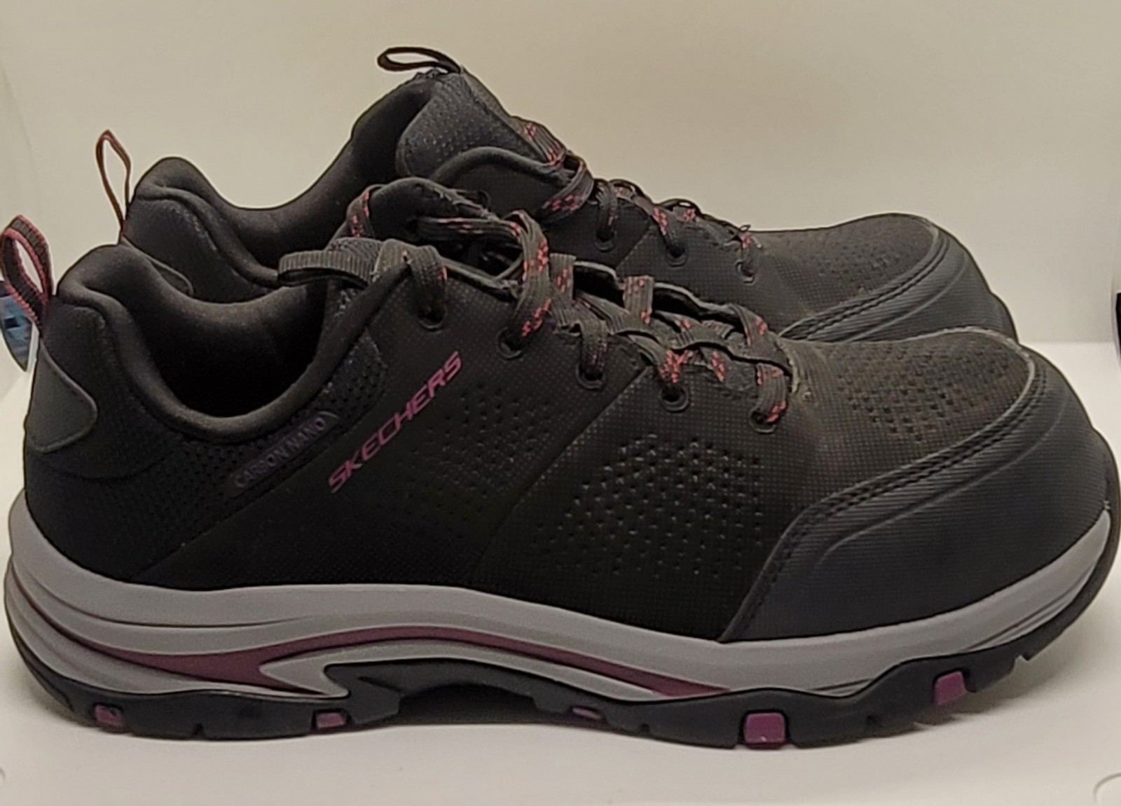 Skechers Work Women’s Size 9 Lace Up Shoes Black Safety Toe Wide Fit