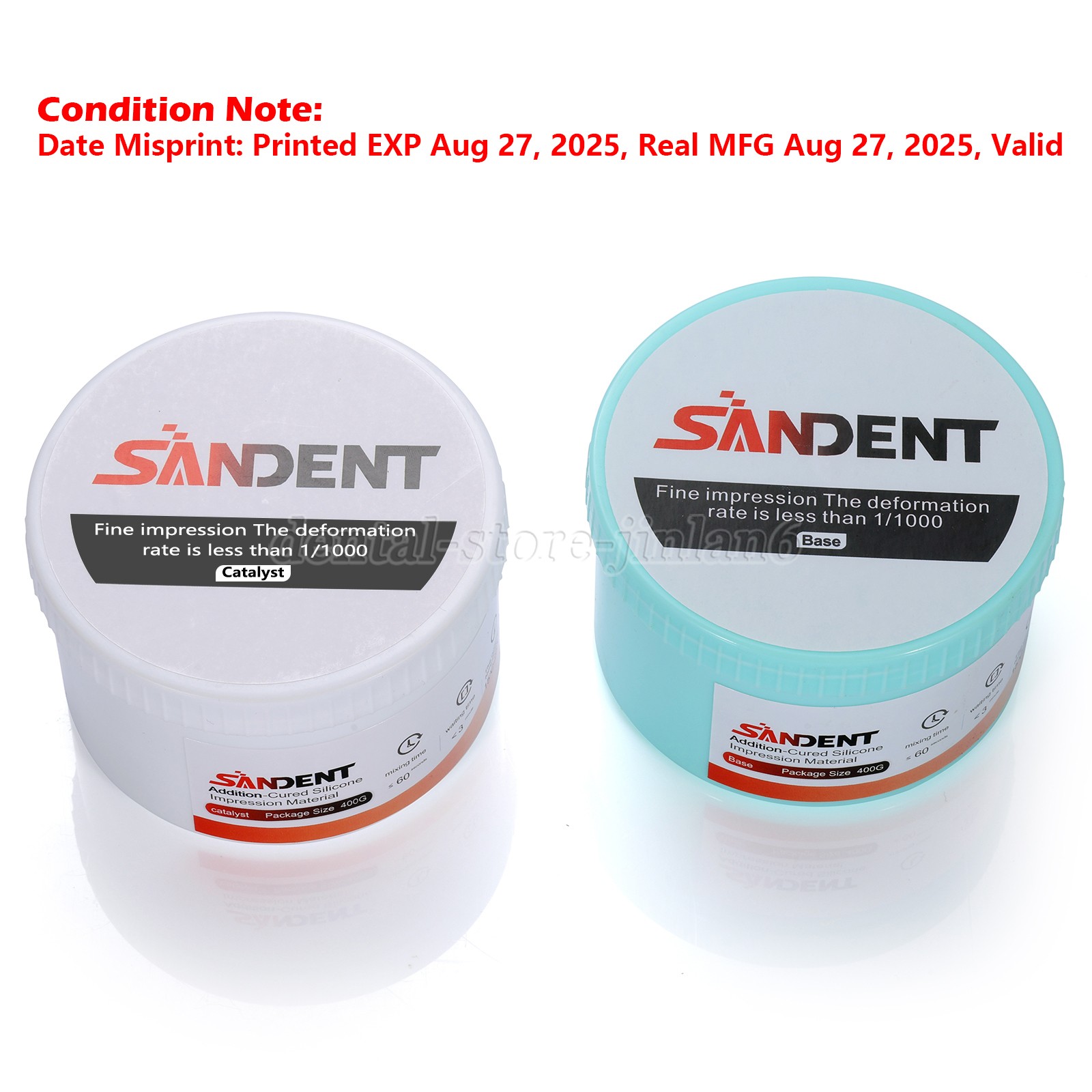 Dental Putty Fast Set PVS VPS Impression Material Silicon Base+Catalystst SA