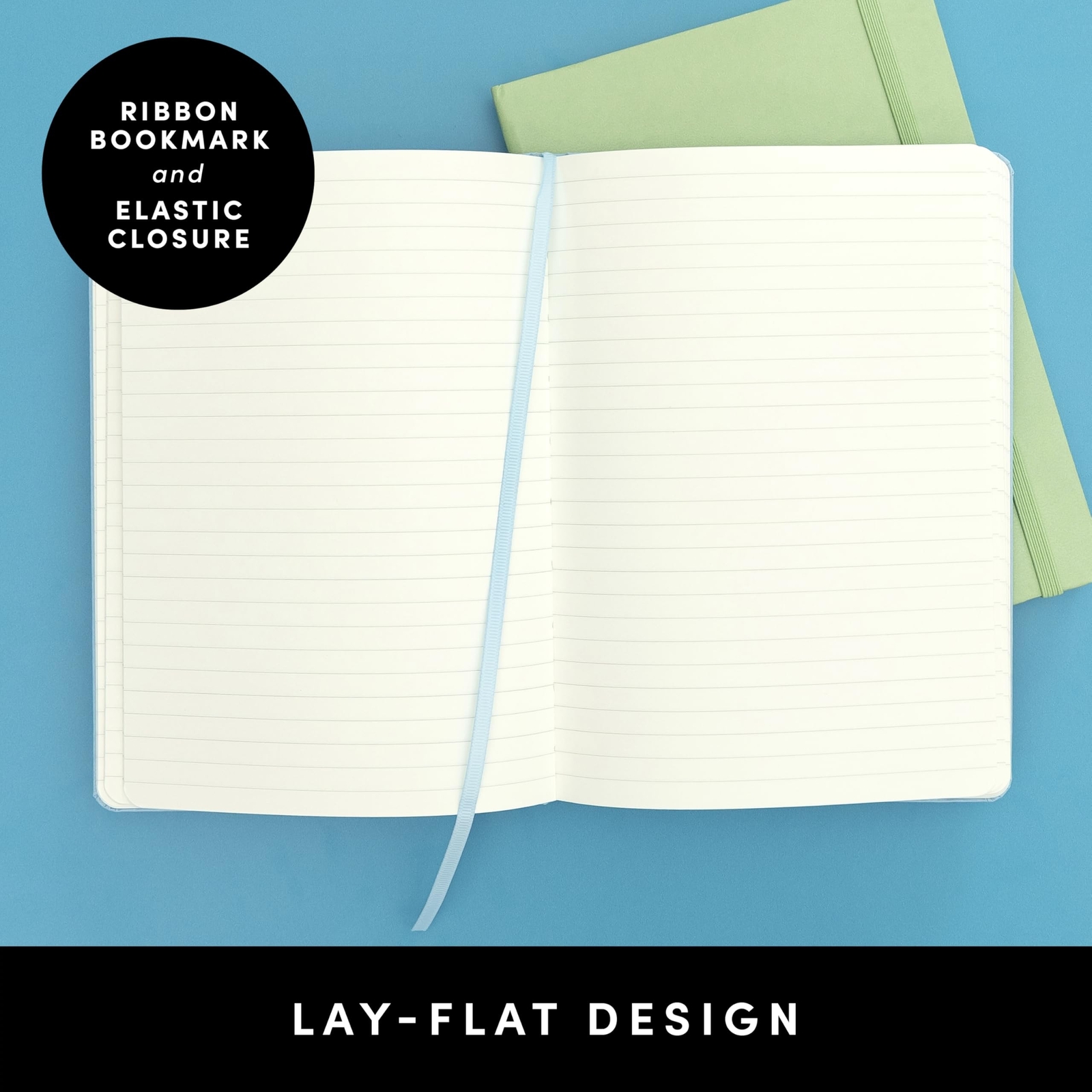 PAPERAGE Lined Journal Notebook, (Sage Green), 160 Pages, Medium 5.6 inches x…