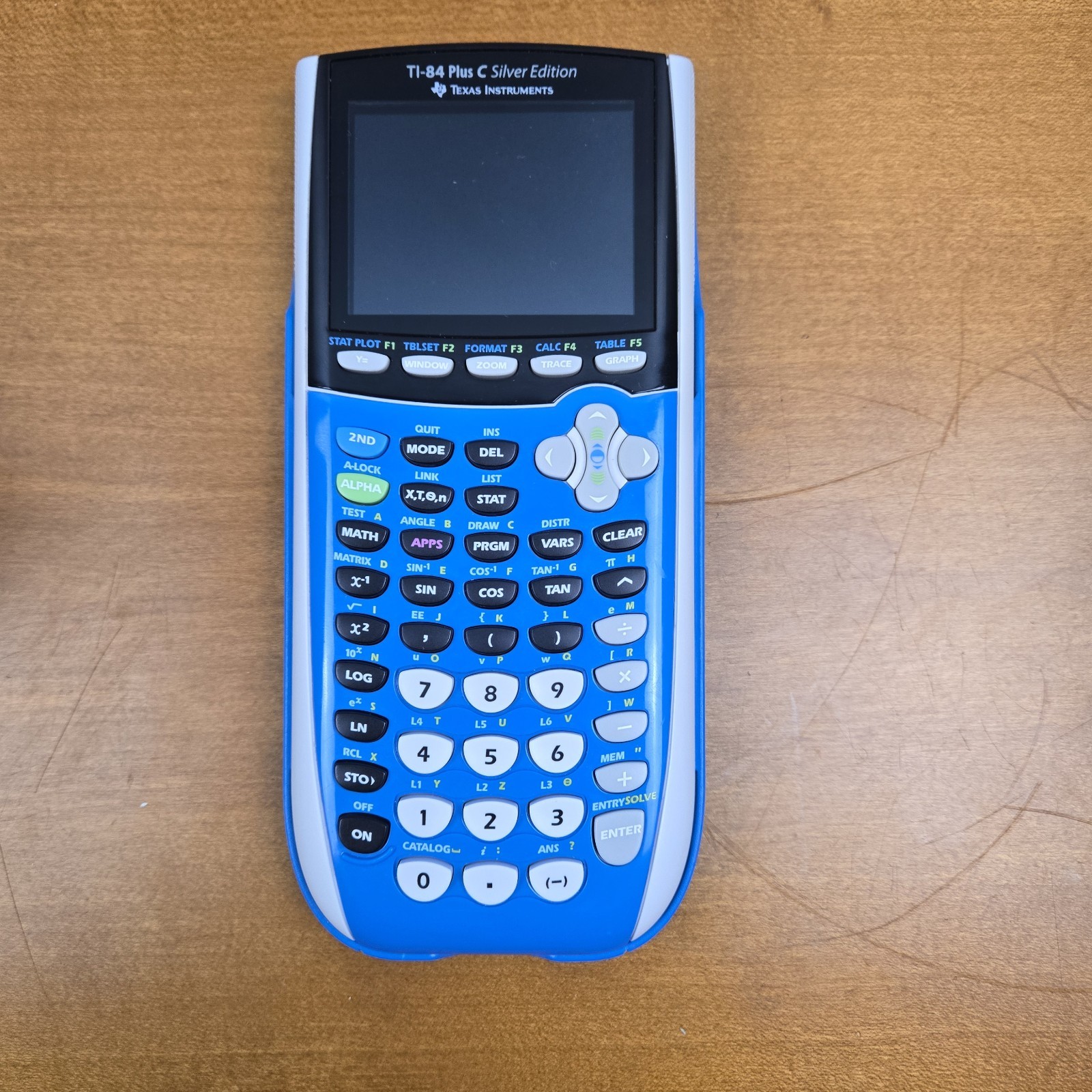 Texas Instruments TI-84 Plus C Silver Edition Graphing Calculator Blue Works