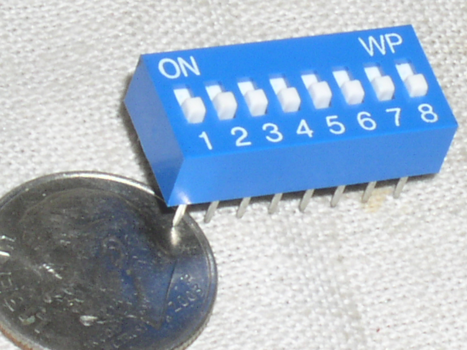 ONE NEW WP 8 POS POSITION 16 PIN DIP SLIDE SWITCH 8PST GANG SW USA SHIP ANY QTY