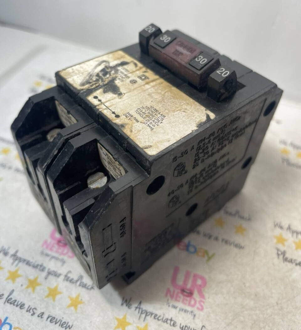 HOMT2020230 Homeline Quad Two 1 Pole 20 Amp One 2P 30 Amp Plug In Tandem Breaker