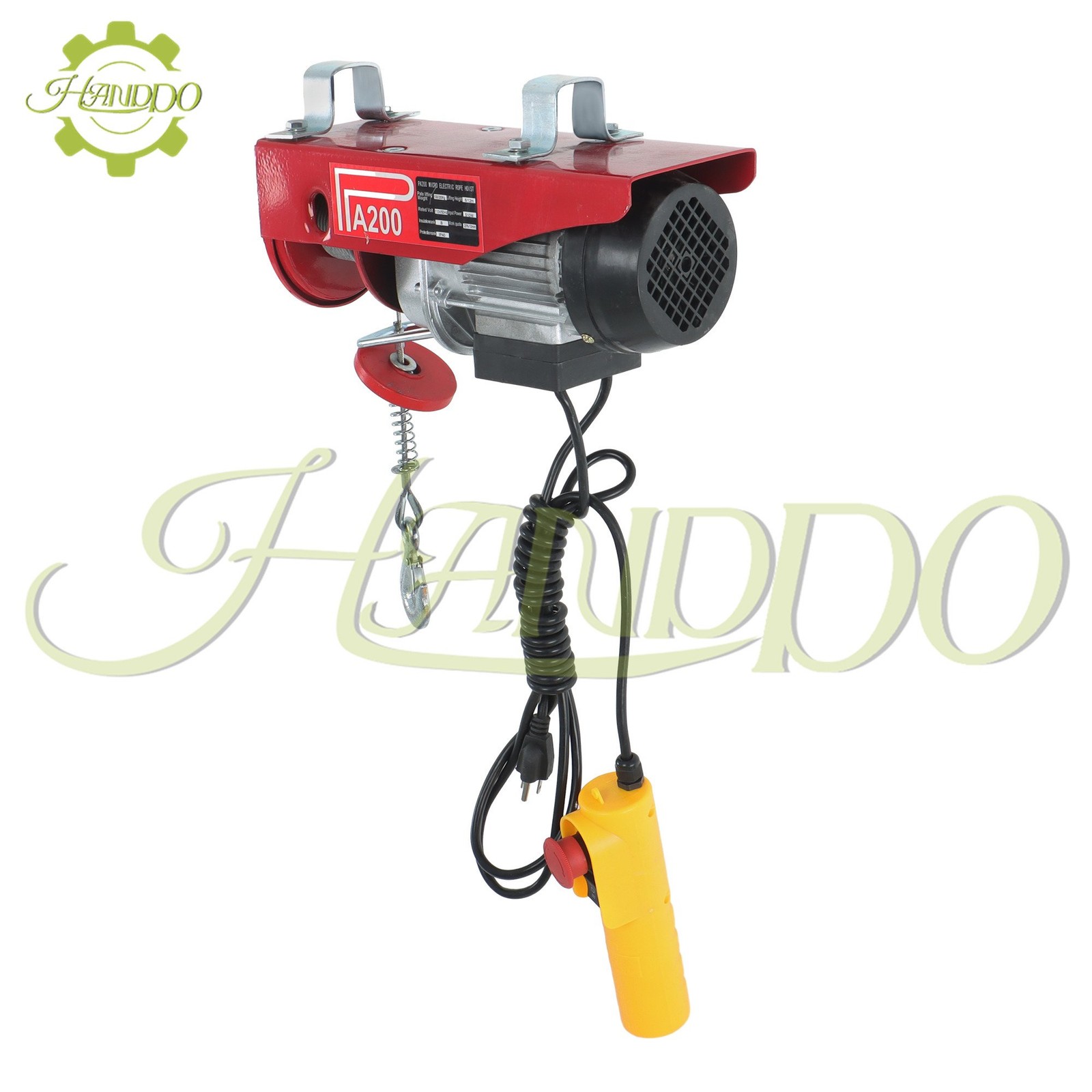 PA200 440lbs / 200kg 110V Mini Electric Hoist 6.6 ft Wired Remote Control