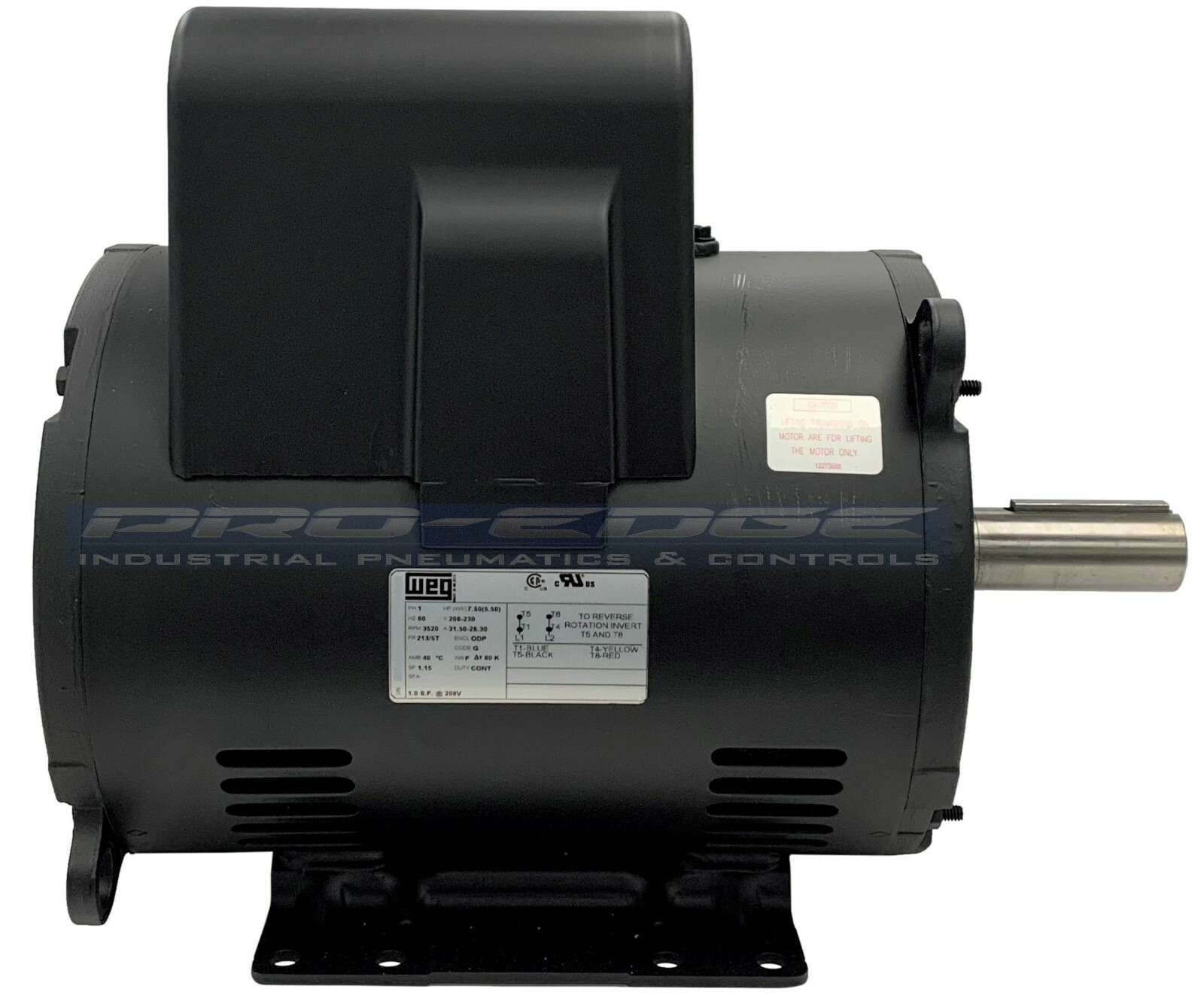 WEG, HEAVY DUTY 7.5HP, 3450 RPM, 1-PHASE, 213T FRAME COMPRESSOR ELECTRIC MOTOR