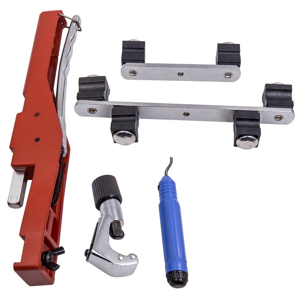 Ratcheting Pipe Bender HVAC Refrigeration Tube Bending Heads Cutter Tool Kit New