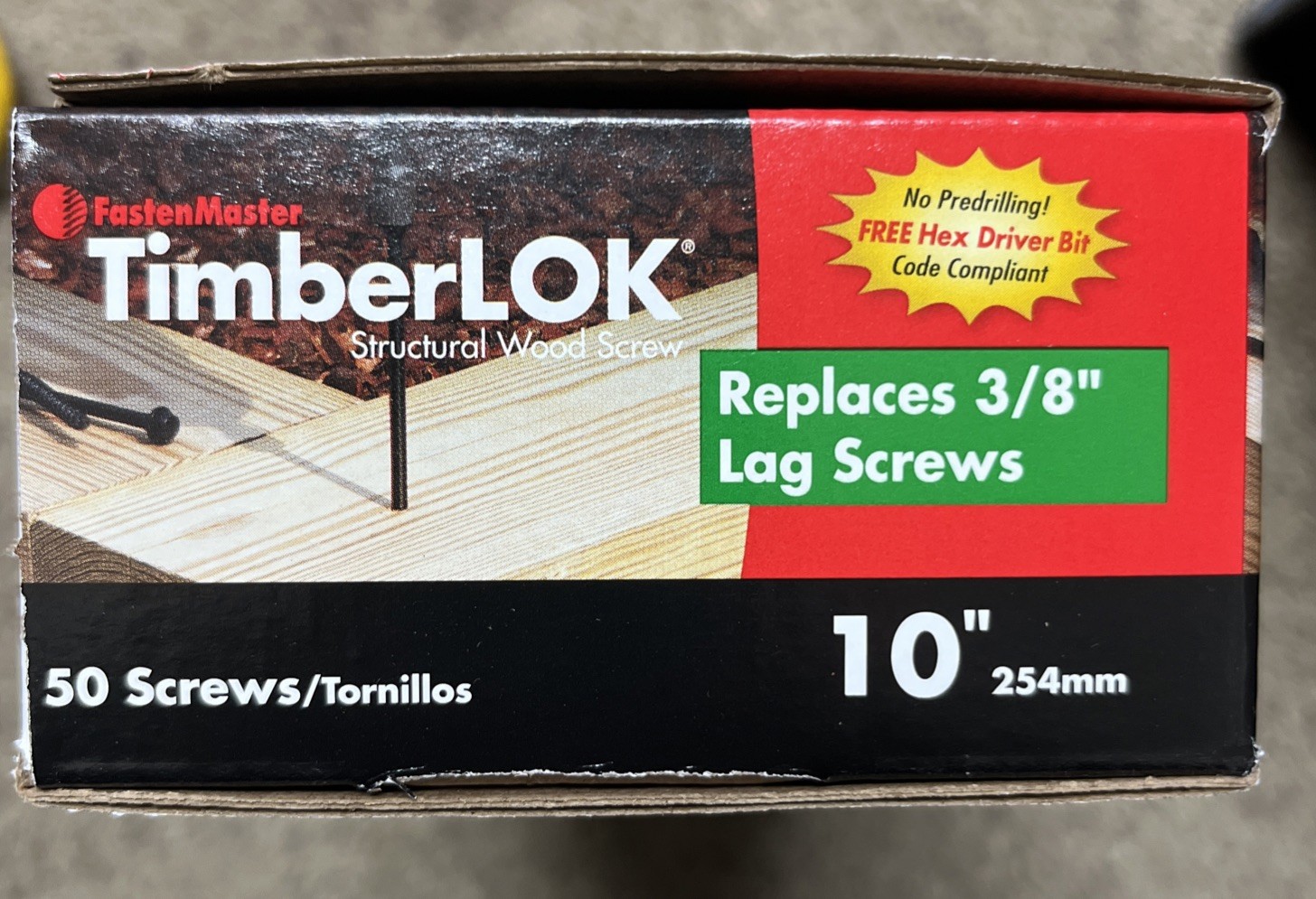 FastenMaster FMTLOK10-50A TimberLOK 10″ – 50 pc box