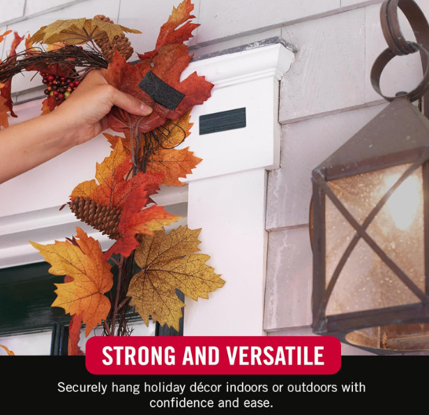 VELCRO Brand Heavy Duty Fasteners | 4×2 Inch Strips with Adhesive 8 Sets | Holds