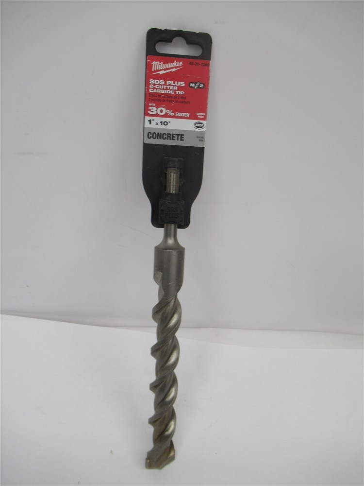 Milwaukee 48-20-7080 , 1″ x 10″ 2-Cutter SDS-Plus Rotary Hammer Drill Bits