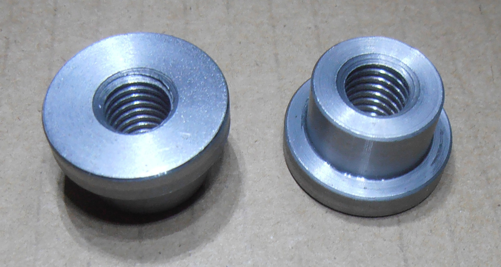 10 Pieces 7/16 x 20 WELD BUNGS THREADED 1018 Steel Low Profile.USA MADE