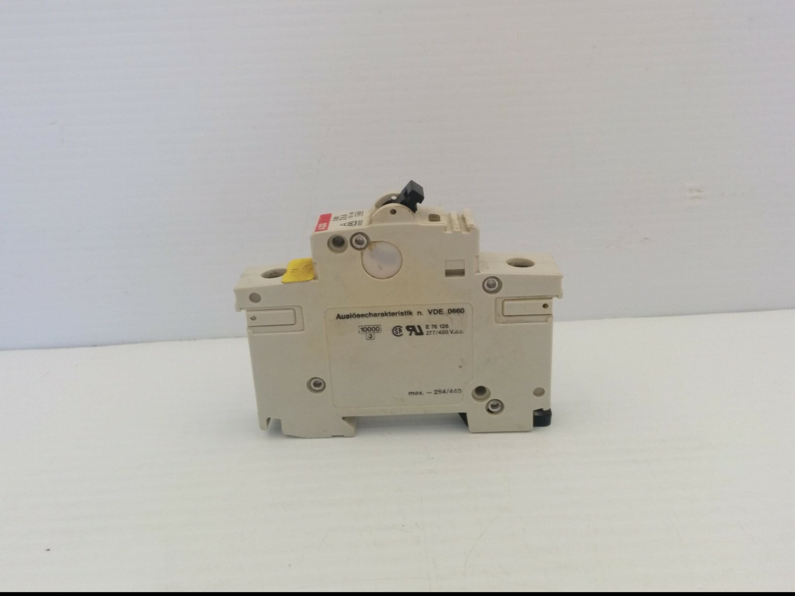 ABB S 281 Z 6 A CIRCUIT BREAKER, 6 AMP 1 POLE 277/480 VAC, VDE 0660 E76126
